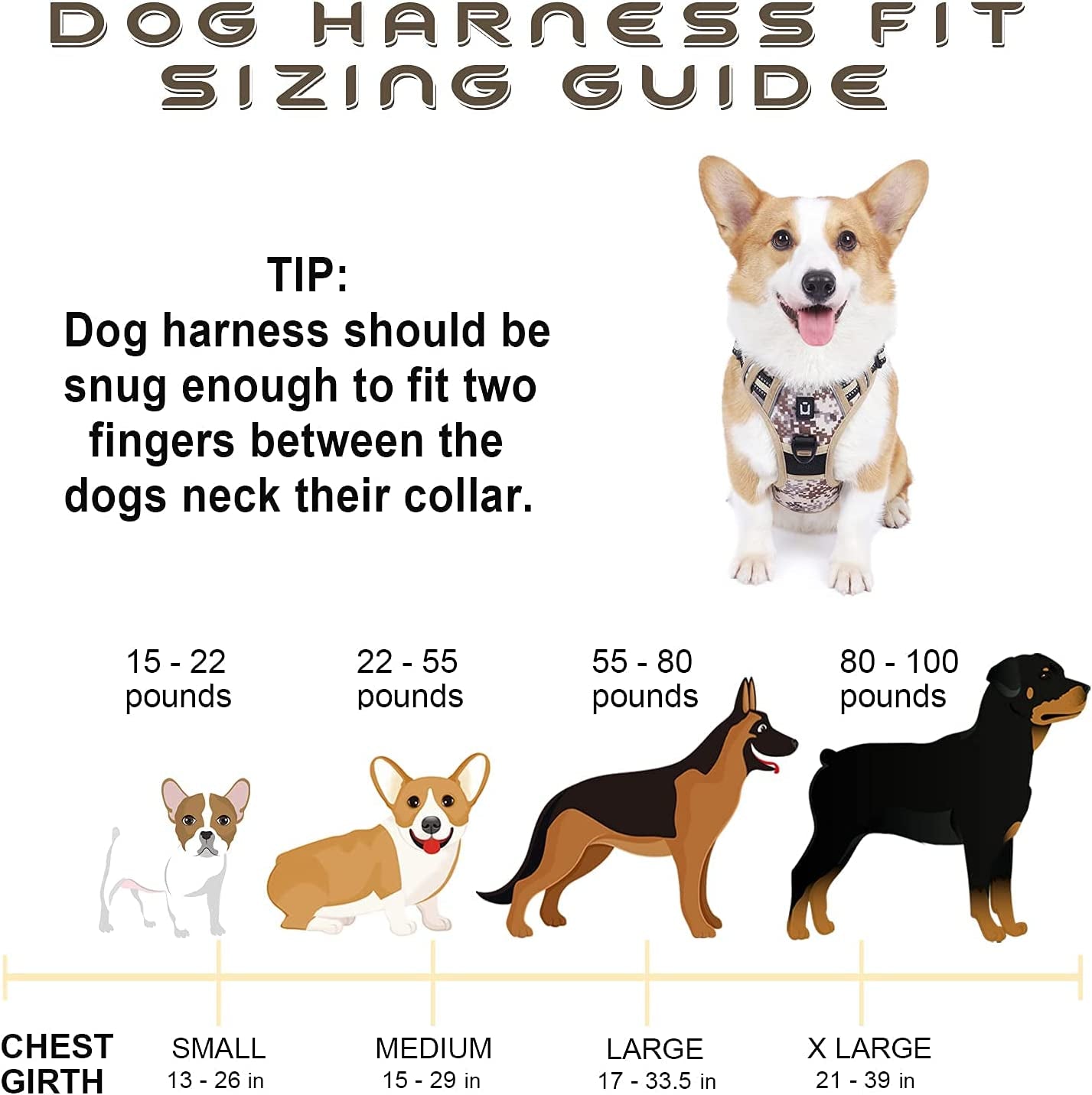 Large Dog Harness Waldseemuller Dog Harness for Large Dogs No Pull Dog Vest with Handle 4 Buckles Dog Harness Easy on and off Adjustable Soft Padded Pet Vest with Easy Control Handle