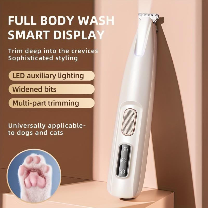 Rechargeable Pet Hair Trimmer Kit, Pet Paw Trimmer