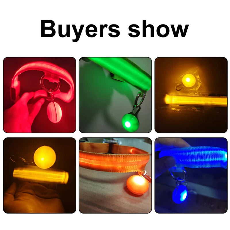 USB Rechargeable LED Dog Collar with Detachable Pendant - Illuminated Safety Collar for Small Dogs and Cats - Wholesale Availability