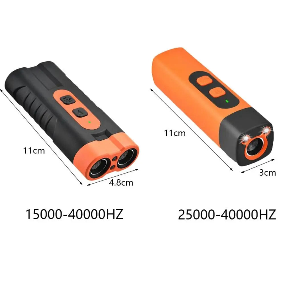 Professional Rechargeable Ultrasonic Dog Repeller with Remote Control and LED Flashlight for Effective Bark Training