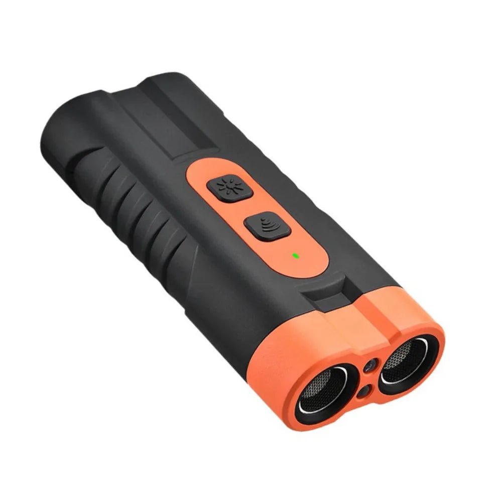 Professional Rechargeable Ultrasonic Dog Repeller with Remote Control and LED Flashlight for Effective Bark Training