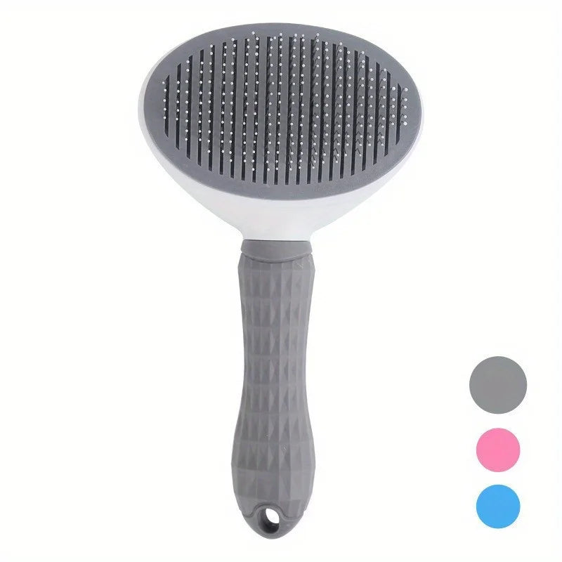 Automatic One-Click Pet Grooming Comb for Dogs and Cats with Effortless Hair Removal Functionality
