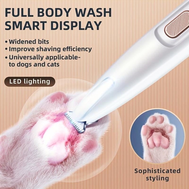 Rechargeable Pet Hair Trimmer Kit, Pet Paw Trimmer