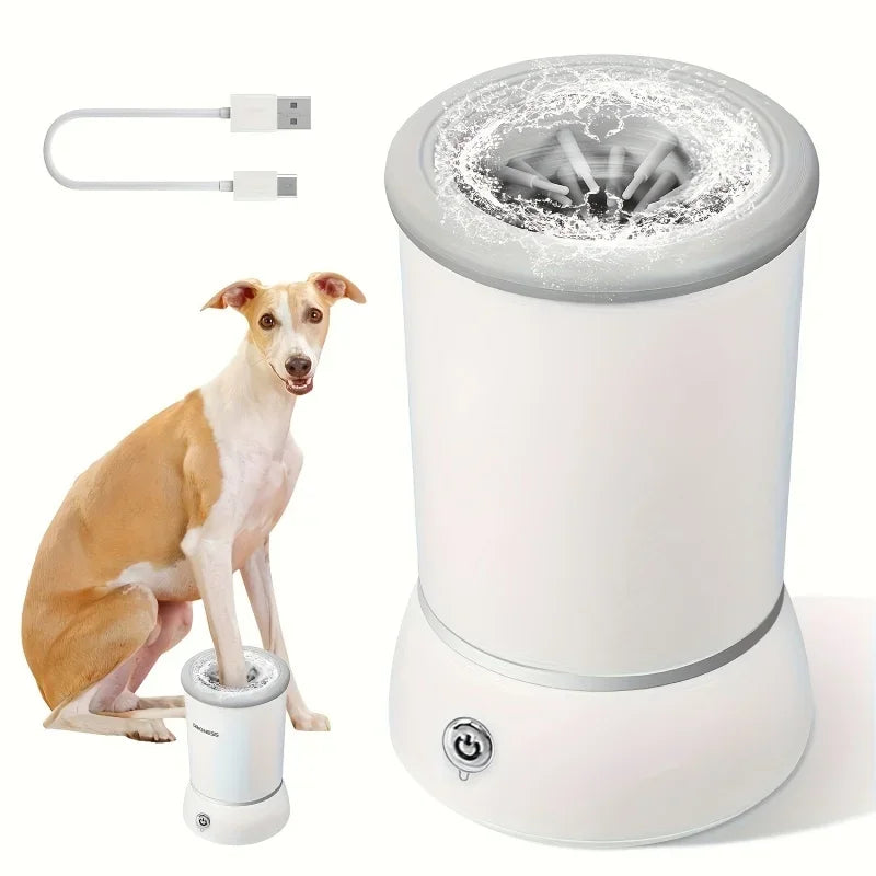 LAMGOOL Automatic Pet Paw Cleaner - Electric Foot Washing Cup for Dogs and Cats, Portable and Quiet Design