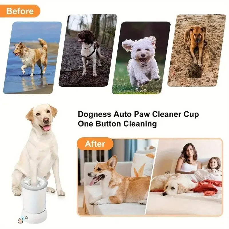 LAMGOOL Automatic Pet Paw Cleaner - Electric Foot Washing Cup for Dogs and Cats, Portable and Quiet Design