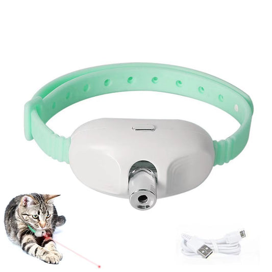 Rechargeable Interactive Laser Collar for Cats - Infrared Auto Teaser Toy to Alleviate Anxiety