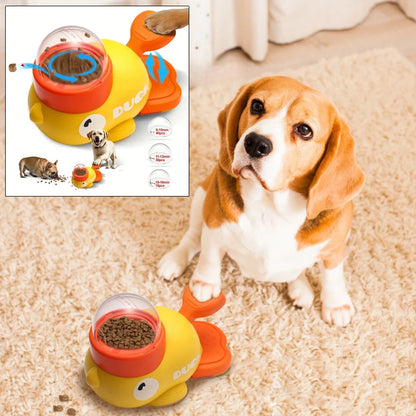 Charming Duck Design Pet Food Dispenser - Engaging Automatic Puzzle Feeder for Dogs and Cats
