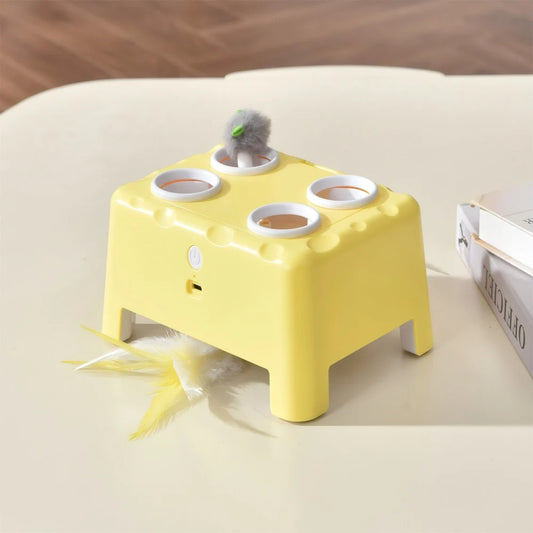 Engaging Automatic Rechargeable Feather Toy for Cats and Dogs - Perfect for Interactive Play and Training!