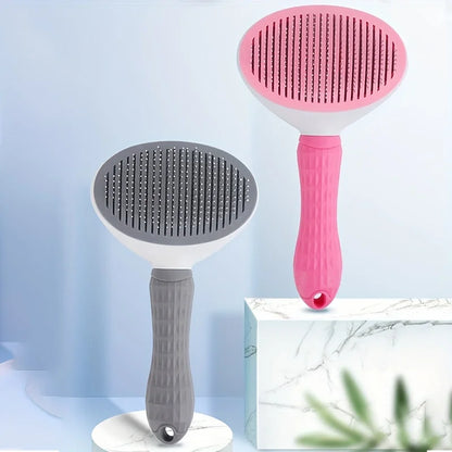 Automatic One-Click Pet Grooming Comb for Dogs and Cats with Effortless Hair Removal Functionality