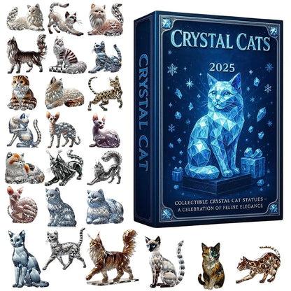 Enchanting 2025 Crystal Cat Advent Calendar - A Whimsical Countdown to Christmas!