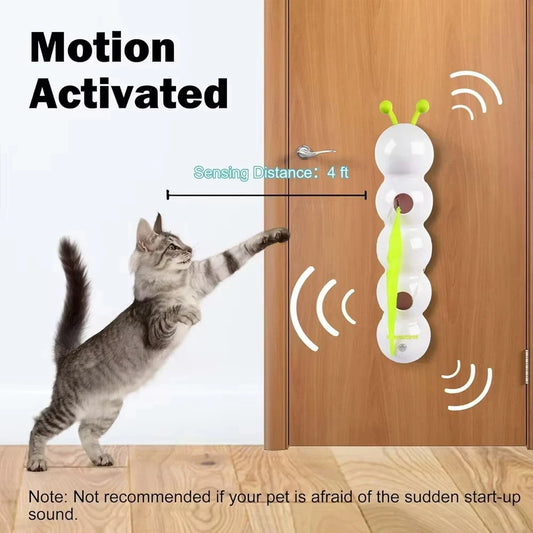 Caterpillar Motion-Activated Interactive Toy for Cats - Engage Your Feline Friend in Playtime Fun