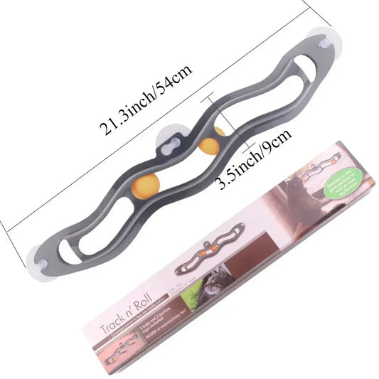 Engaging Track Cat Toy with Suction Cup - Interactive Window and Table Tennis Style Ball for Endless Feline Fun