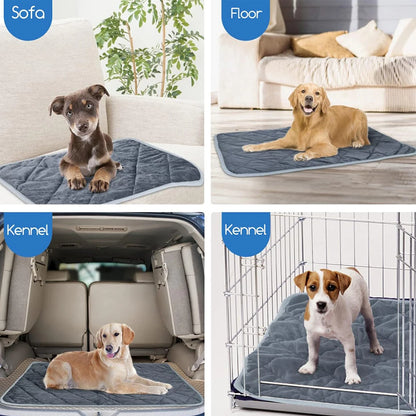 Self-Heating Thermal Pet Pad - Washable Anti-Slip Kennel Mat for Medium and Small Dogs and Cats