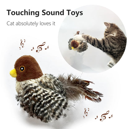 Interactive Electric Cat Toy with Plush Squeaky Bird - Drift Lab